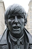 Close-up of Harrison from the Beatles statue at Pier Head, Liverpool George Harrison cu, Pier Head.jpg