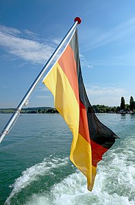 German Flag Lake Constance