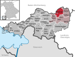 Läget för Gestratz i Landkreis Lindau