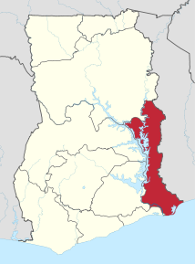 Kart over Volta Region