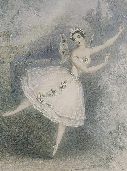 Lithograph by an unknown artist of Grisi in the title role of Adam's Giselle, Paris, 1841