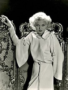 Jean Harlow (Foto von Elmer Russell Ball, 1934) Signatur