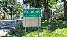 Harrisburg corporation limit sign HarrisburgOH1.JPG
