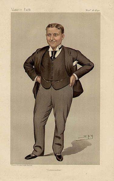 "Cirencester". Levy-Lawson as caricatured by "Spy" (Leslie Ward) in Vanity Fair, November 1893