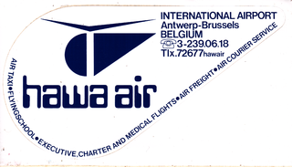 <span class="mw-page-title-main">Hawa Air</span> Former Belgian charter airline
