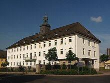 Main building of the former barracks in Bad Hersfeld (Hohe Luft). Between 1948 and 1993 it was the McPheeters Barracks of the United States Army.