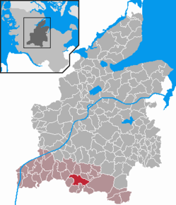 Poziția Hohenwestedt pe harta districtului Rendsburg-Eckernförde