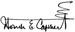 Homer E. Capehart aláírása