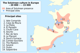 מפת התפוצה של אתרי התרבות הסולוטרנית