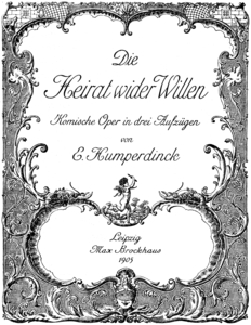 Página de título de la reducción para piano, Leipzig 1905