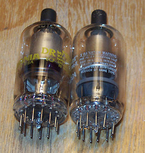 Two high voltage rectifier tubes capable of producing X-rays Hvtubes.jpg