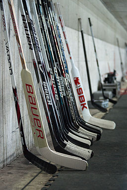 Ice hockey sticks - Lausanne Hockey Club vs. HC Viège, 01.04.2010