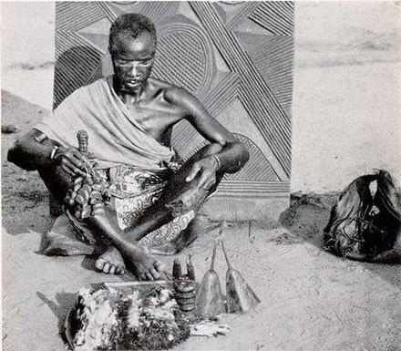 An early-20th-century Igbo medicine man in Nigeria, West Africa