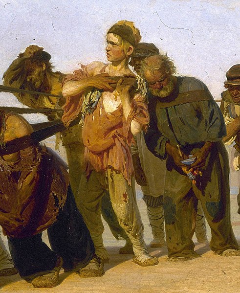 File:Ilya Repin - Barge Haulers on the Volga - Google Art Project detail2.jpg