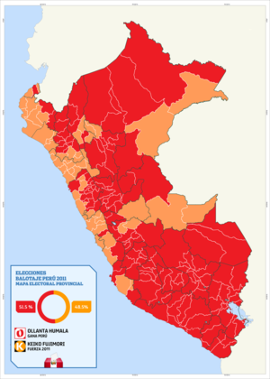 Candidato más votado por departamento (izquierda), por provincia (centro) y por distrito (derecha).