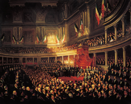 Inauguración del parlamento italiano-1860-Van Elven.png