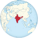 India on the globe (India centered).svg