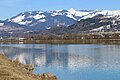 Inn bei Kiefersfelden, im Hintergrund der Geigelstein