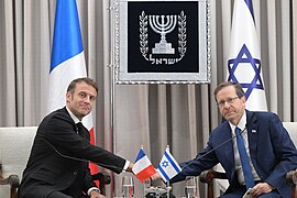 Emmanuel Macron and Isaac Herzog, 24 October 2023