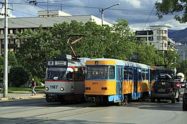 moderni­sier­te Wa­gen aus Hal­le und Leip­zig im Ein­satz in Sofia