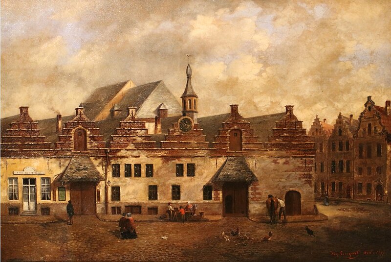 File:Jan Jacob Croegaert-Van Bree - The old Tapissierspand in Antwerp.jpg