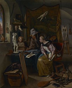 "Jan_Steen_-_The_Drawing_Lesson_-_83.PB.388_-_J._Paul_Getty_Museum.jpg" by User:BotMultichill