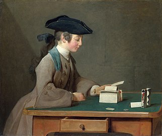 Jean-Baptiste-Siméon Chardin, "Castelo de cartas". França, 1736