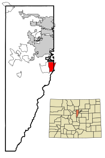 <span class="mw-page-title-main">Columbine, Colorado</span> Census-designated place in Jefferson and Arapahoe counties in Colorado, United States