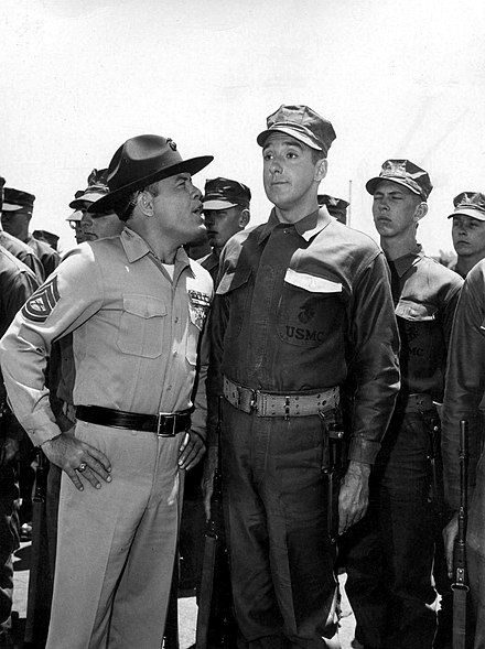 Jim Nabors and Frank Sutton in the Gomer Pyle premiere, 1964