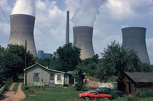 The cooling towers of the power plant (1973)