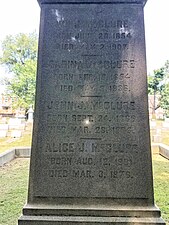 John J McClure grave, Chester Rural Cemetery, Chester, Pennsylvania