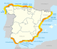 Karte der Küstenabschnitte Spaniens