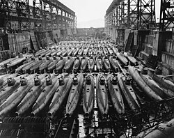 Koryu in dry dock in Kure (October 1945)