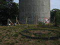 Water tower. Site of previous water tower is marked by its cornerstones. There is also a fireplace.