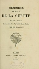 Catherine de La Guette, Mémoires de Madame de La Guette, 1856 [1691]    
