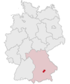Tyskland, beliggenhed af Freising markeret