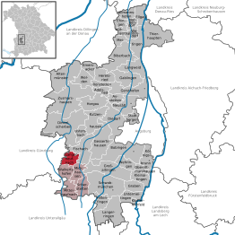 Kaart van Langenneufnach