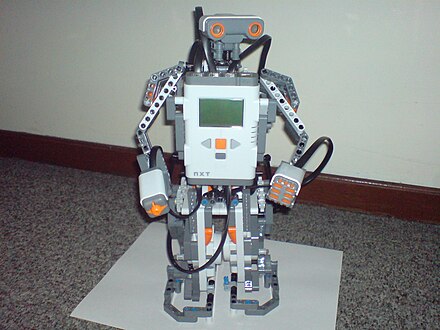 Robot built from the NXT kit