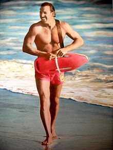 Lifeguard Gregory J. Bonann working on Will Rogers State Beach in 1989. Photo by Kim Carlsberg. Lifeguard Gregory J. Bonann.jpg