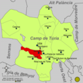 Localització de Benaguasil respecte del Camp de Túria