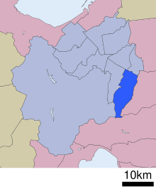 Plassering av Kiyota-avdelingen Sapporo by Hokkaido Japan.svg