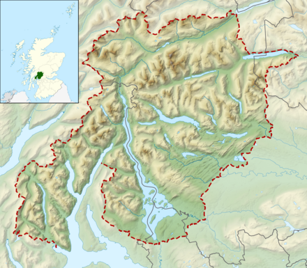 Loch Lomond and The Trossachs National Park UK relief location map