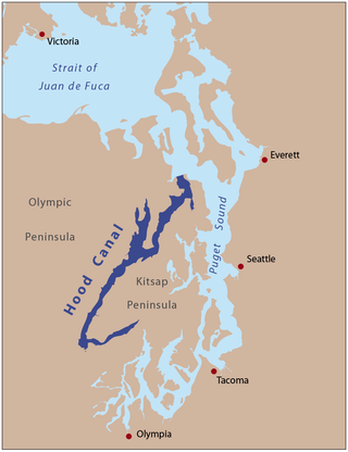<span class="mw-page-title-main">Hood Canal</span> Fjord in Washington state, United States