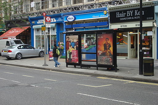 London Buses Boundary Road bus stop F 011