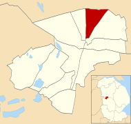 Location of Longdales ward Longdales ward in Lincoln 1979.svg