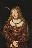 Sibylle of Cleves Lucas Cranach d.A. - Bildnis der Prinzessin Sibylle von Cleve (1526, Klassik Stiftung Weimar).jpg