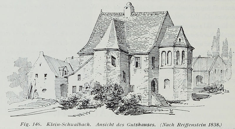 File:Luthmer II-146-Klein-Schwalbach Ansicht des Guthauses (nach Reiffenstein 1838).jpg