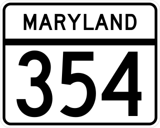 <span class="mw-page-title-main">Maryland Route 354</span>