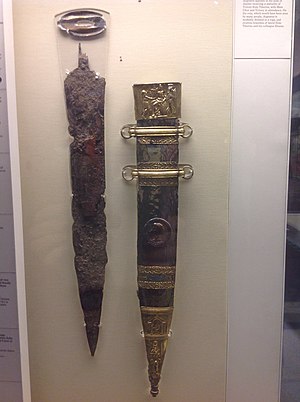 The Mainz Gladius on display at the British Museum, London