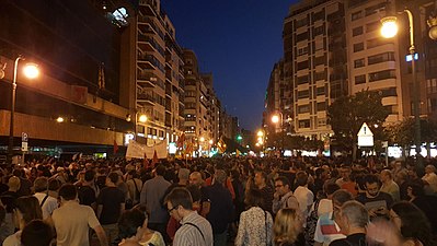Demonstration i Valencia.